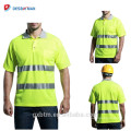 Highway Traffic Workwear camiseta de seguridad reflectante camiseta de malla de alta visibilidad de clase 2 del bolsillo Polo de alta visibilidad de manga corta